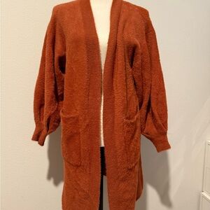 Fashion Nova Rust Cardigan Sweater